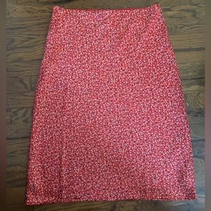 Midi floral skirt